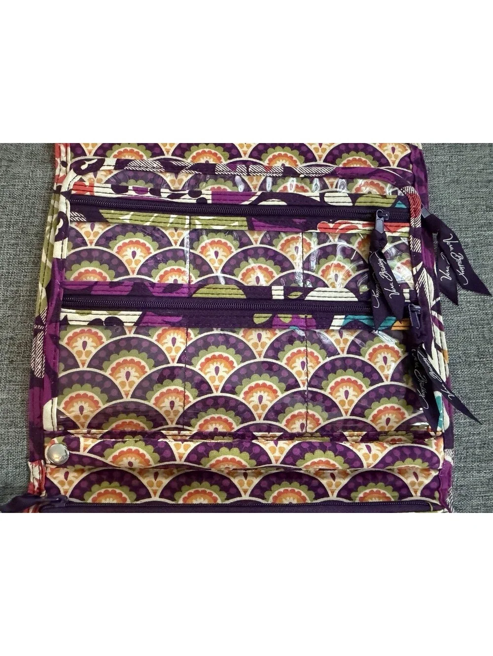Vera Bradley Hanging Travel Organizer Plum Crazy Cosmetic Toiletry Bag